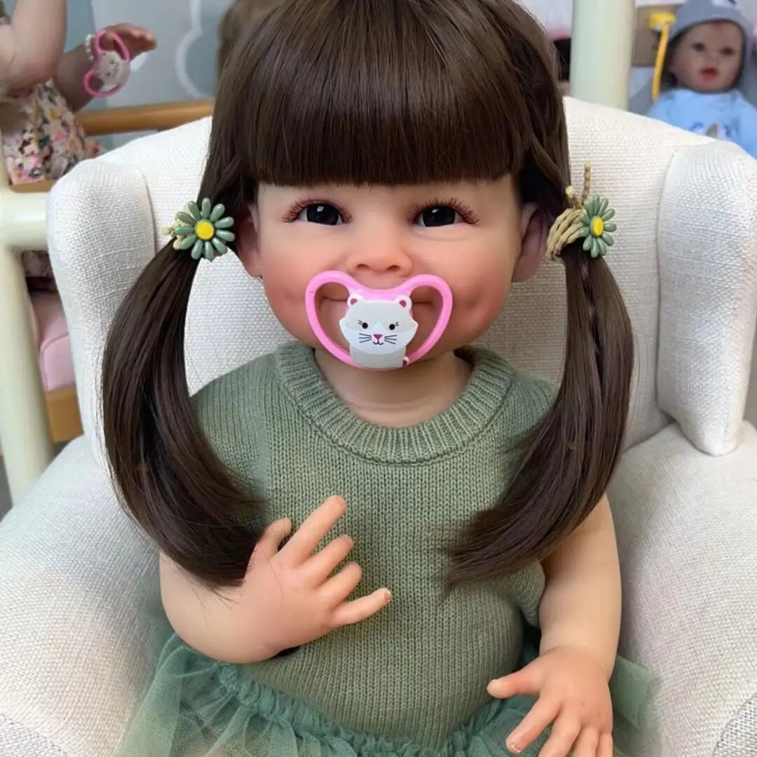 Realistic 55CM Reborn Toddler Doll - Soft Silicone Raya Doll for Kids