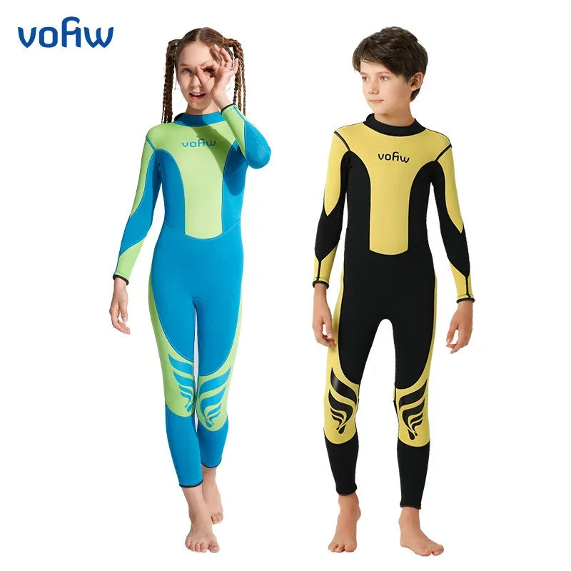 Kids Neoprene Wetsuit 3mm Back Zip Keeps Warm For Winter - ToylandEU