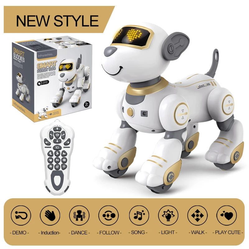 RC Robot Dog With Voice Remote Control Dancing Singing Toy