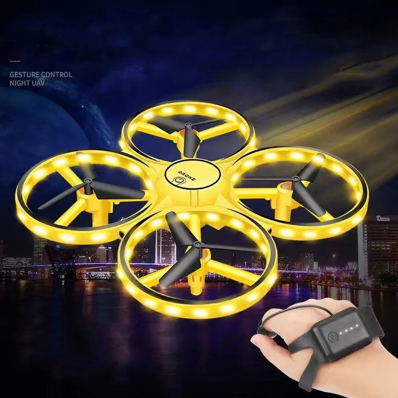 Hand Controlled Drone RC Mini Quadcopter Gesture Flying LED Lights - ToylandEU