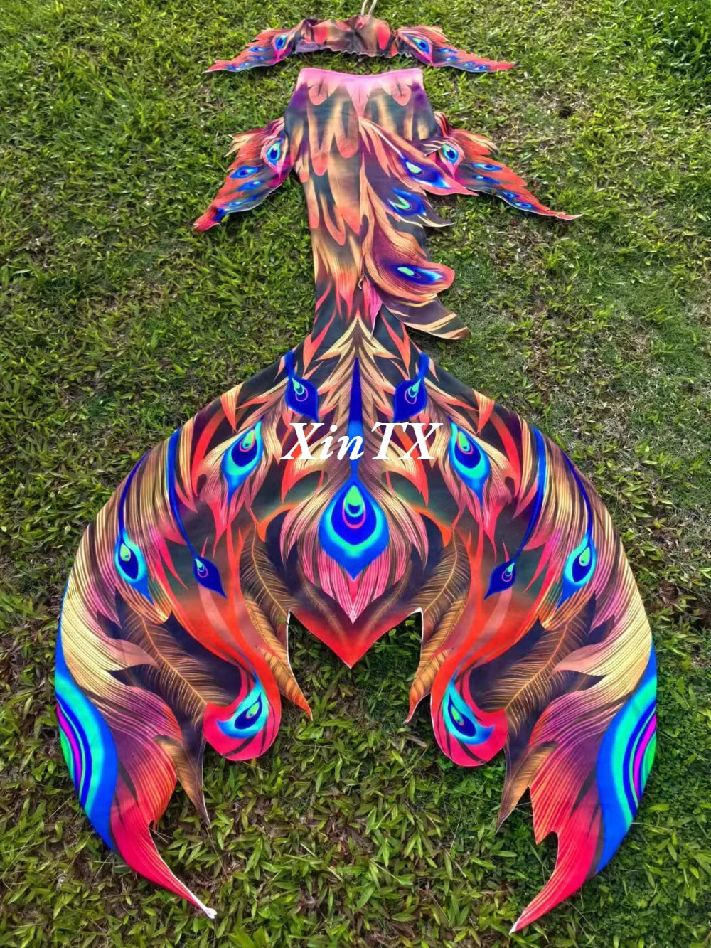 Mermaid Tail Bikini Set | Butterfly Peacock | Polyester Elastane | Custom Size