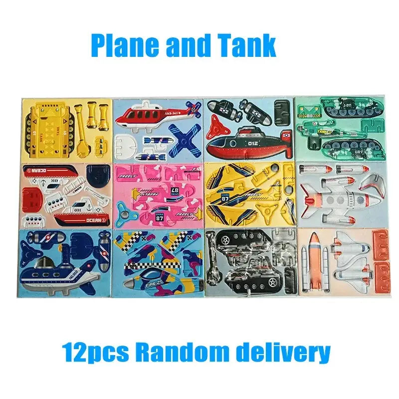 12-24pcs/bag 3D Animals Foam Puzzle Educational Toys for Kids Birthday Party Favor Guest Gift Classroom Rewards Goodie Fillers - ToylandEU