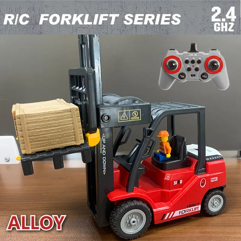 Remote Control Rc Truck Forklift and Crane Combination 1:24 Scale Alloy 2.4G 11 Channel - ToylandEU