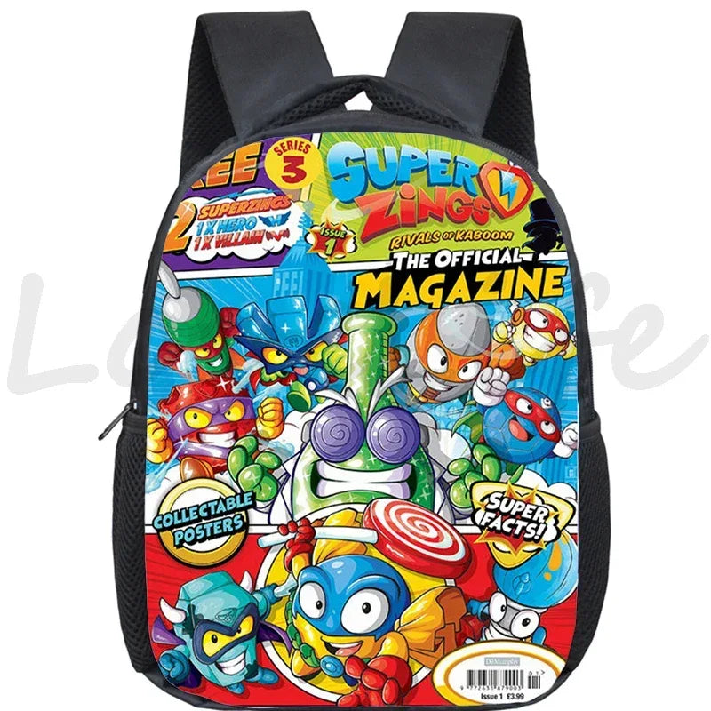 Super Zings Cartoon Backpack For Kids Kindergarten Durable School Bag