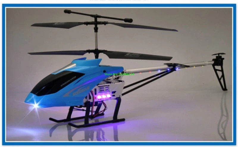 RC 150M Remote Control Large Alloy Electric Helicopter Drone Toy with LED Lights and Anti-Fall Design