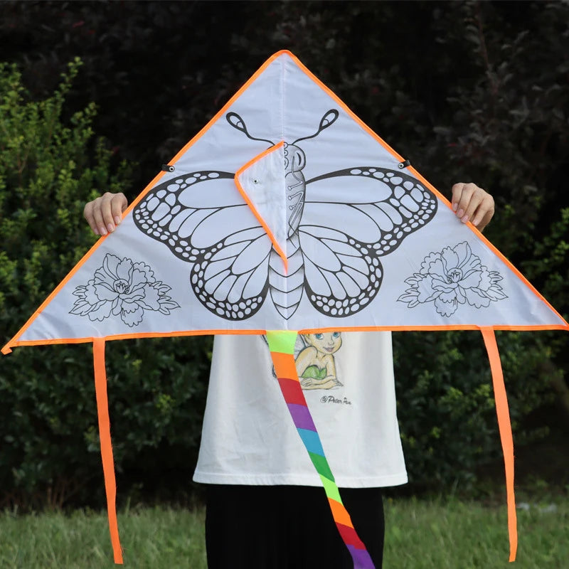 DIY Blank Kite Set for Children's Education and Painting Fun