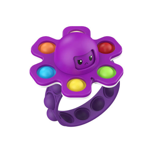 Octopus Wristband Hand Fidget Push POP Antistress Toy Spin Face ToylandEU.com Toyland EU