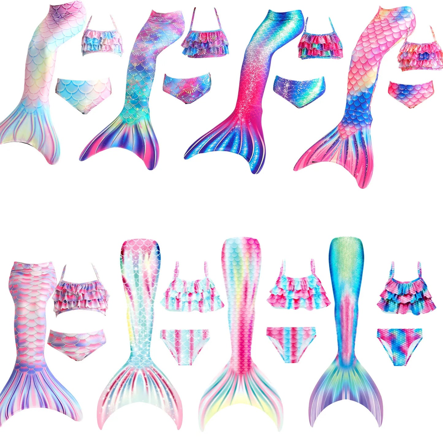 Mermaid Tail Swimsuit | Swimmable Fishtail Costume | Polyester