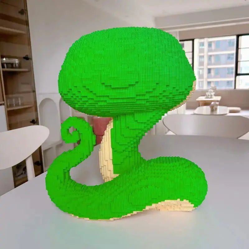 2026 new Snake Year New Super Large Green Snake Building Blocks Assembly Toy Puzzle Pendant Puzzle Toy Children'S Gift - ToylandEU