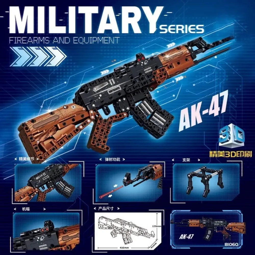 Historical Rifle Model Kit | 1206 PCS | Bolt Action Sniper | Adult Collector