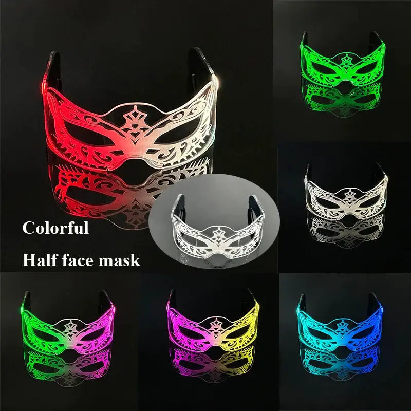 Fashion Luminous Decorative Glasses Neon Light Decoration LED Sunglasses For Nightclub DJ Dance Music Rave Costume Night - ToylandEU