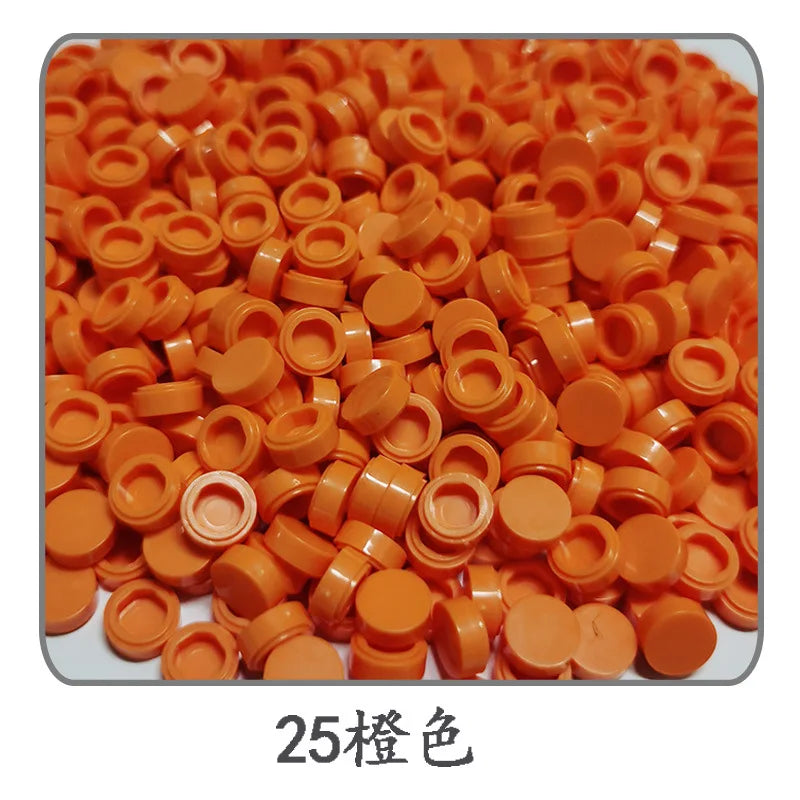 Small Particle Bricks | 1x1 Round Tiles | Compatible With Lego | MOC Builders