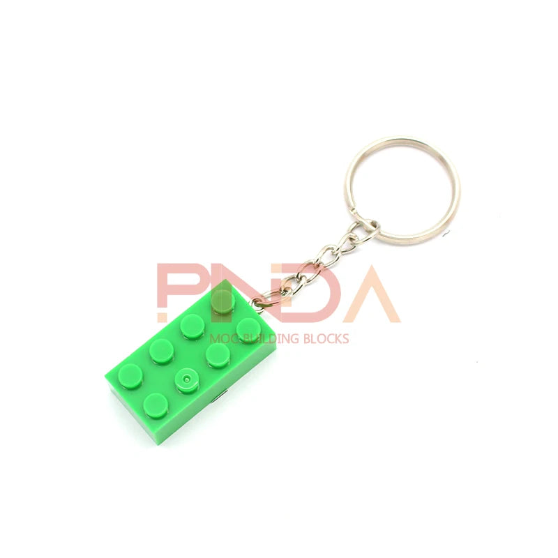 MOC Key Chain Bricks | 10 Pcs Pack | 2X4 Compatible Plates | Kids Craft Set