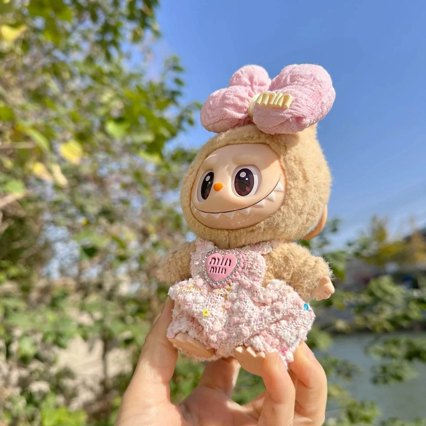 Cute Labubu Doll Outfit Accessories Classic Dress Set for 17CM V2 Mini Dolls Clothing Girl Kid Gift Labubu Clothes Luxury - ToylandEU