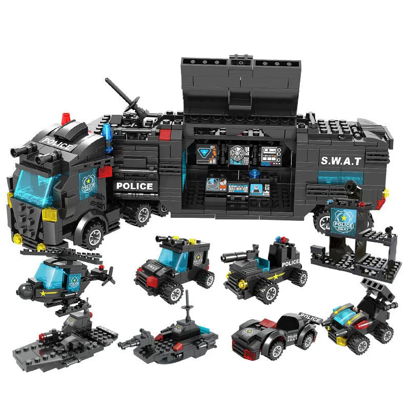 Mechanical SWAT Team Police Car Building Blocks Toy - ToylandEU