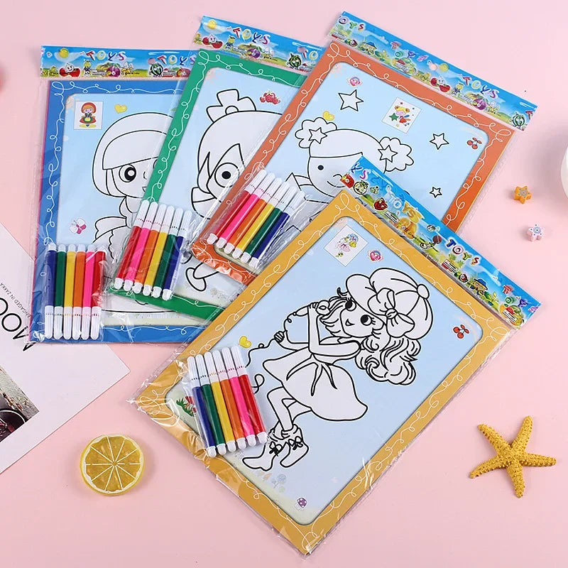 DIY Double-sided Coloring Cards Painting Toys for Children Drawing - ToylandEU
