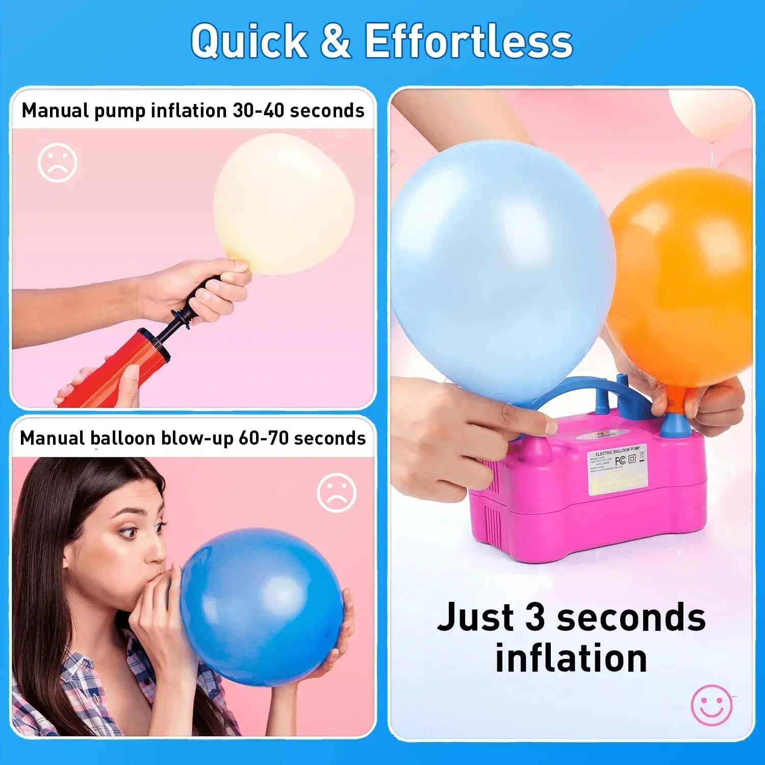 Electric Balloon Pump 600W Portable For Quick Balloon Inflation - ToylandEU