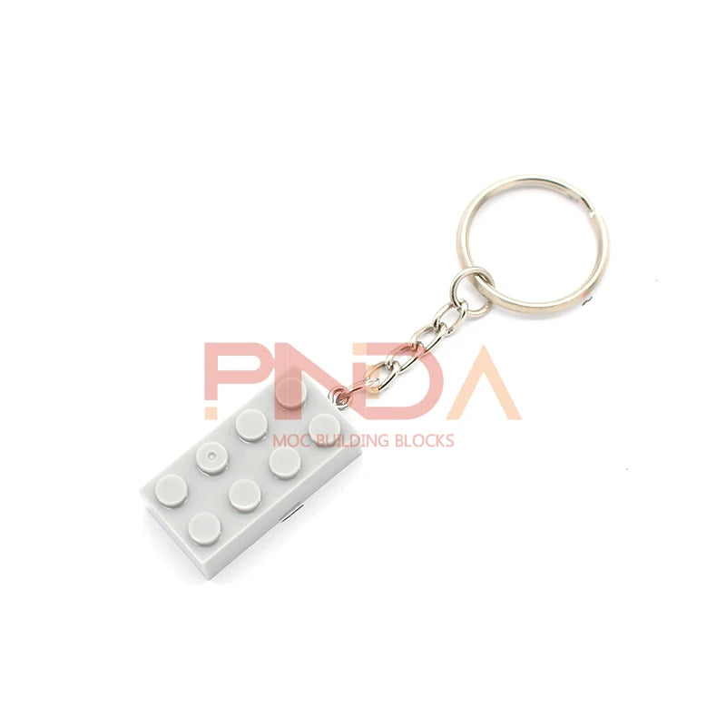 MOC Key Chain Bricks | 10 Pcs Pack | 2X4 Compatible Plates | Kids Craft Set
