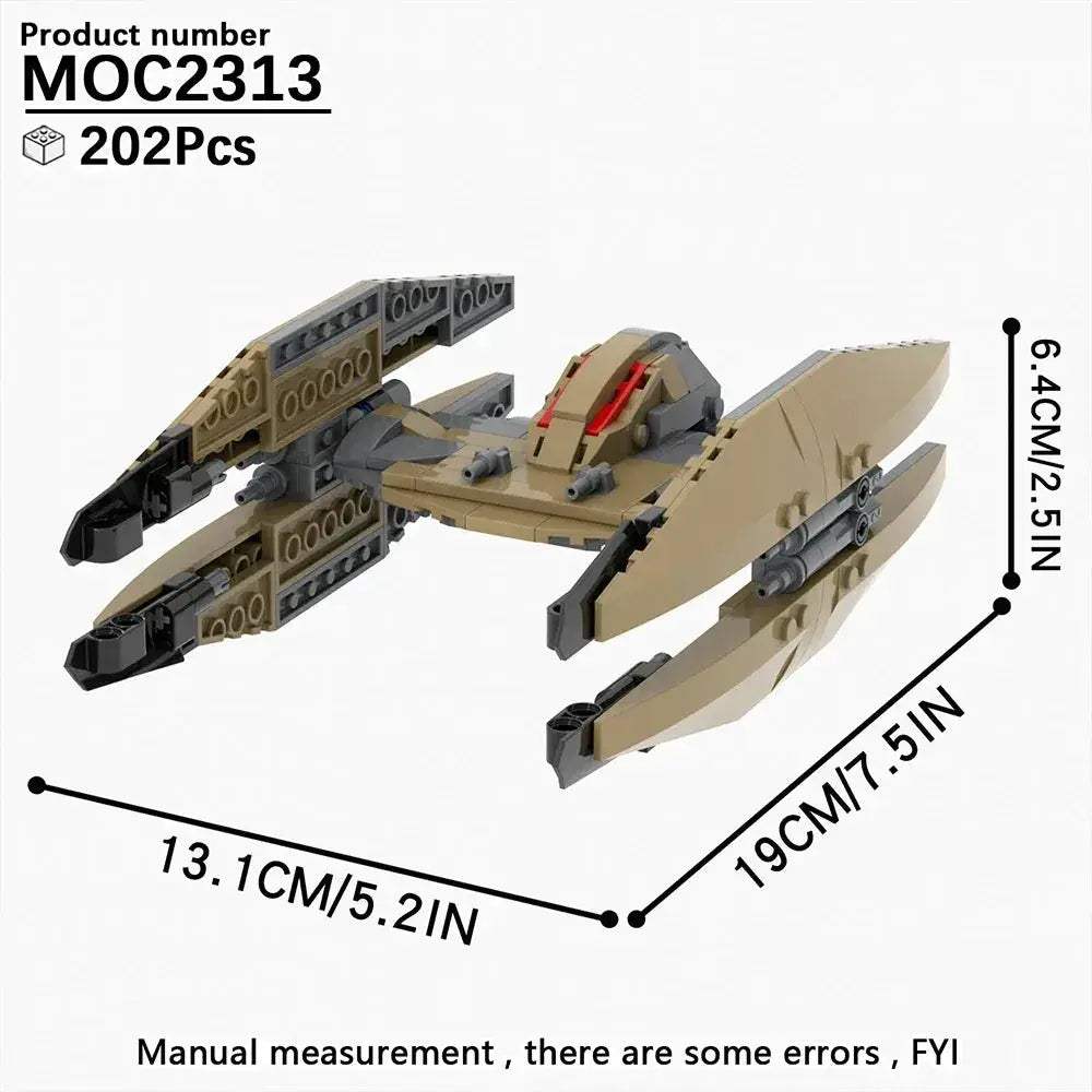 Space Wars Fighter Building Blocks Set For Realistic Dioramas - ToylandEU