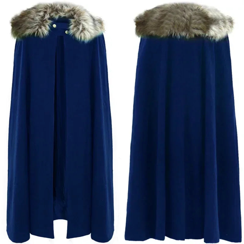 Warm Medieval Cloak for Viking Larp and Winter Cosplay - ToylandEU