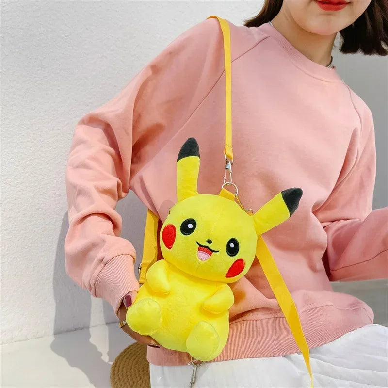 Pikachu Plush Backpack For Cute Anime Style For Girls 30cm