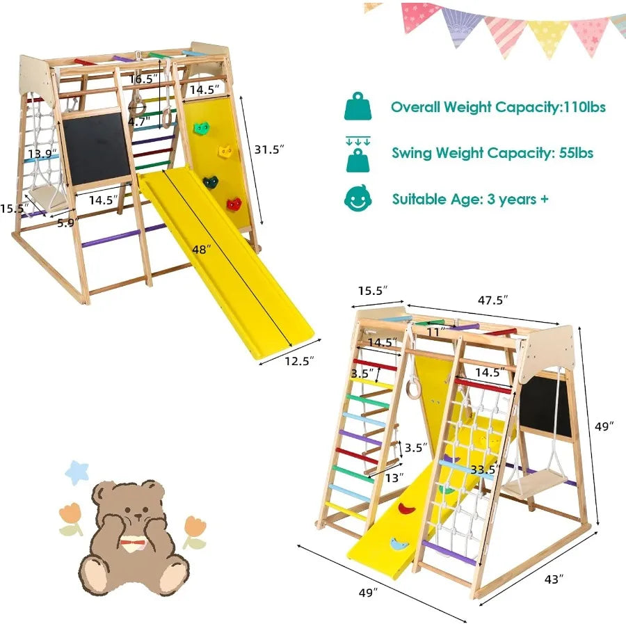 Wooden Climbing Toy 10 In 1 For Toddlers Jungle Gym