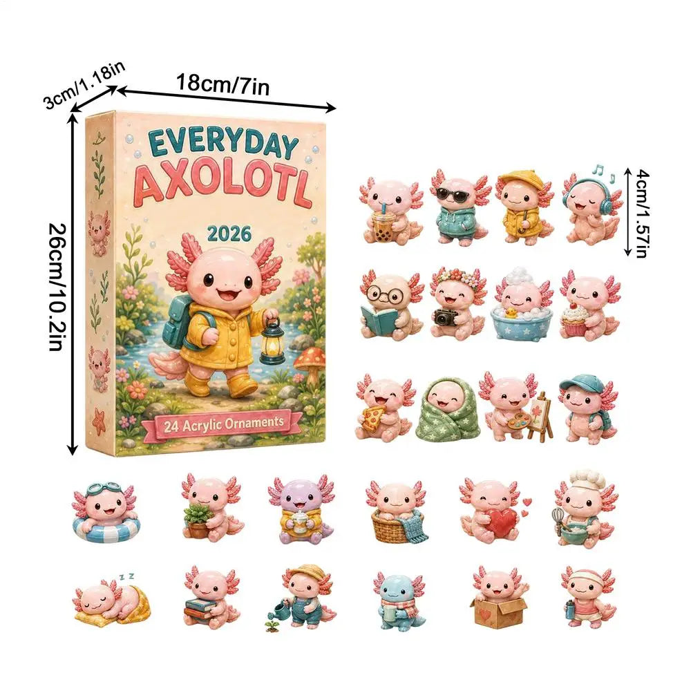 Advent Calendar | 2026 Cartoon Animal Ornaments | 24 Day 2D Acrylic Countdown | Kids Room Tree Decor