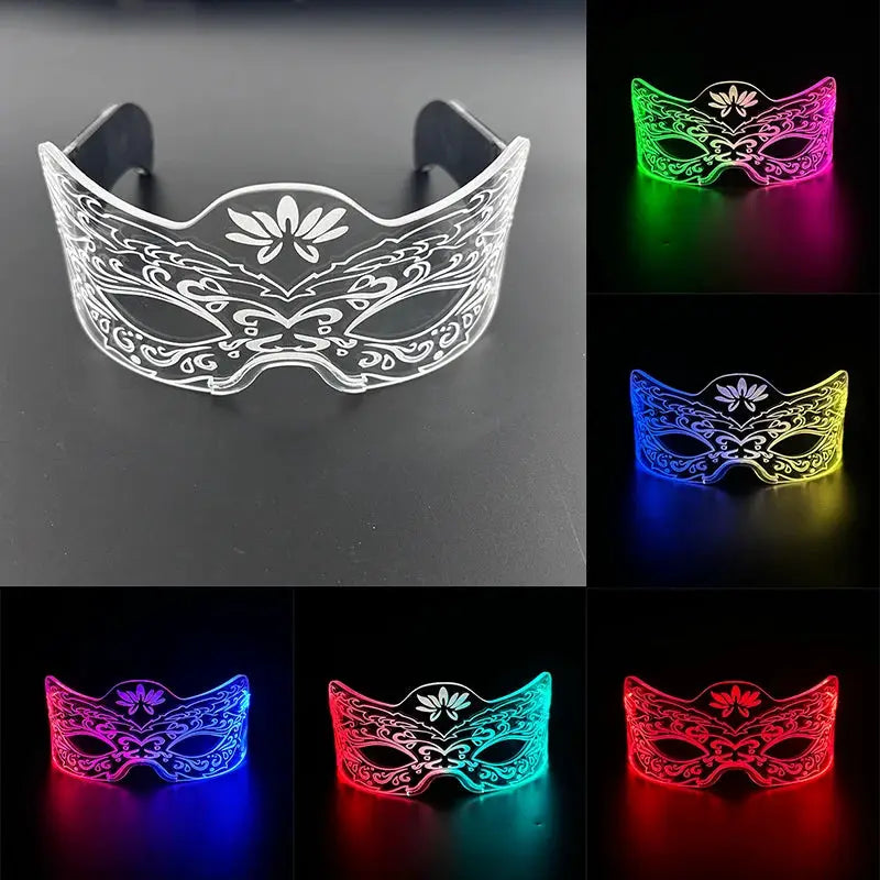 Led Luminous Glasses Bar Masquerade Concert Rave Goggles Rainbow Space Robot Futuristic Led DJ LIGHT Glasses Star Y2k Glasses - ToylandEU