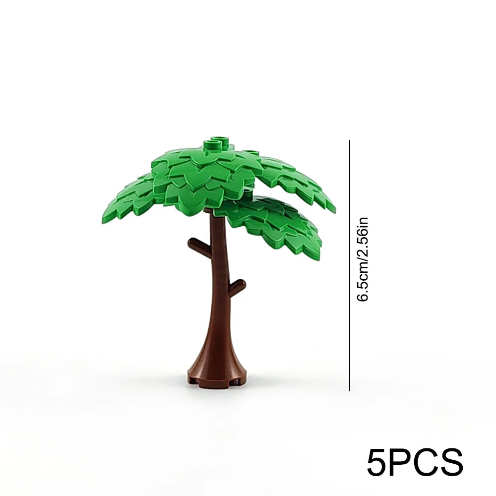 Block Trees | Compatible Brick Design | Plastic Garden Style | Unisex Model