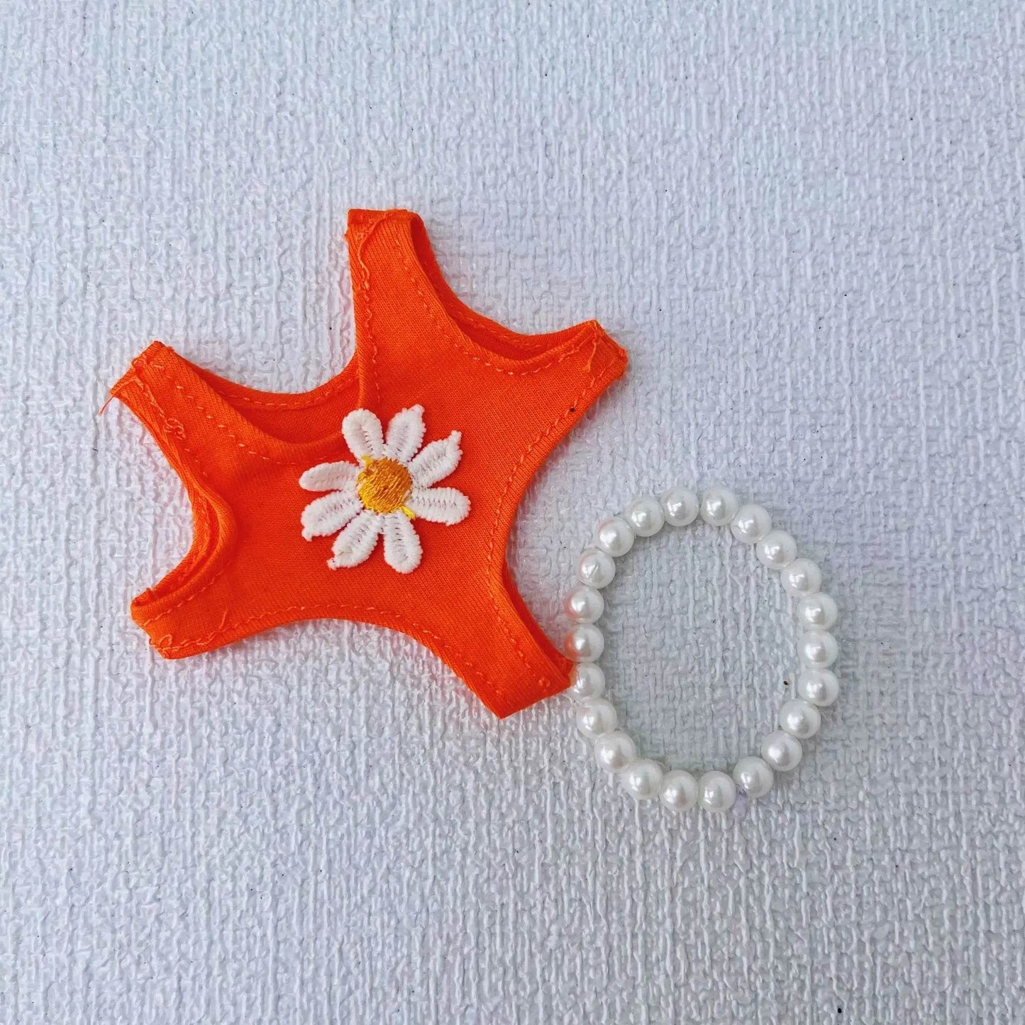 Premium Summer Daisy Swimwear Set For 17cm Labubu Doll - ToylandEU