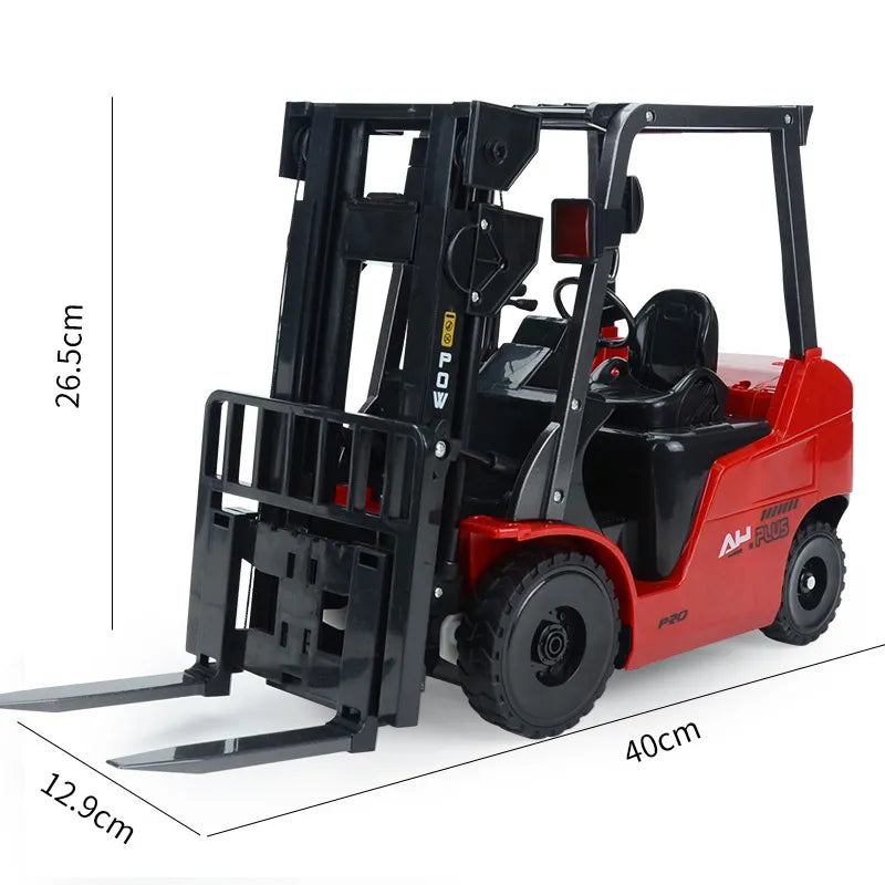 1:8 Alloy Forklift Truck RC Remote Control Toy Gift Auto LED Light - ToylandEU