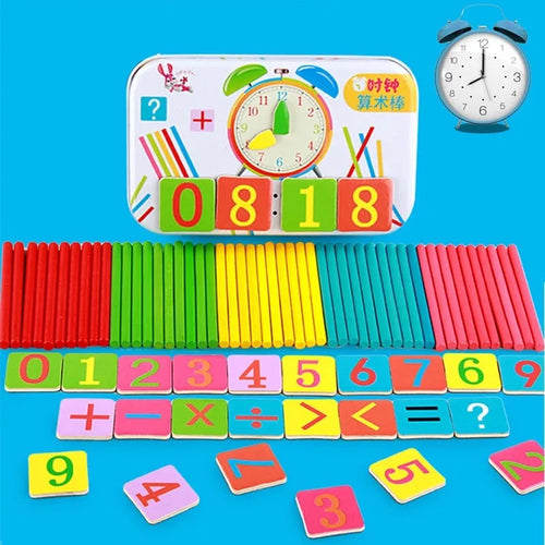 Wooden Figure Blocks Counting Sticks Mathematics Toys Magnetic Digital ToylandEU.com Toyland EU