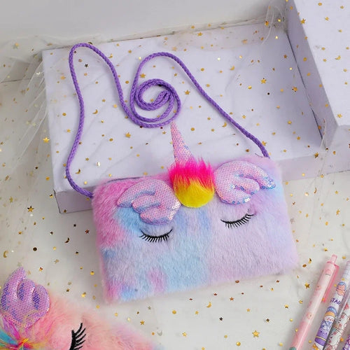 Cute  Unicorn Girls Crossbody Bags Soft Plush Kids Children's ToylandEU.com Toyland EU