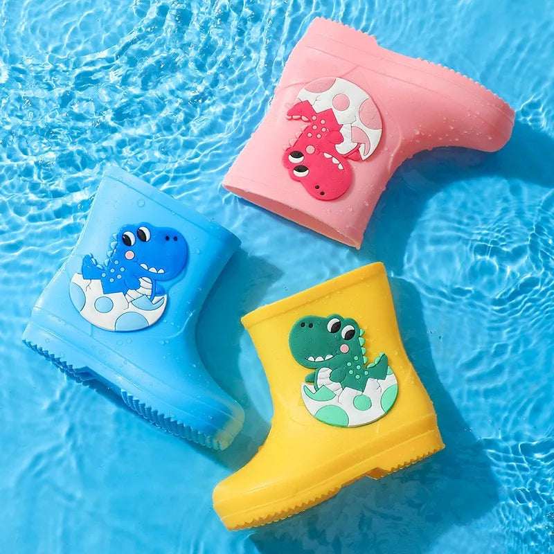 Children's Rain Boots | Anti-Slip | Dinosaur Cartoon Style | Unisex Youth