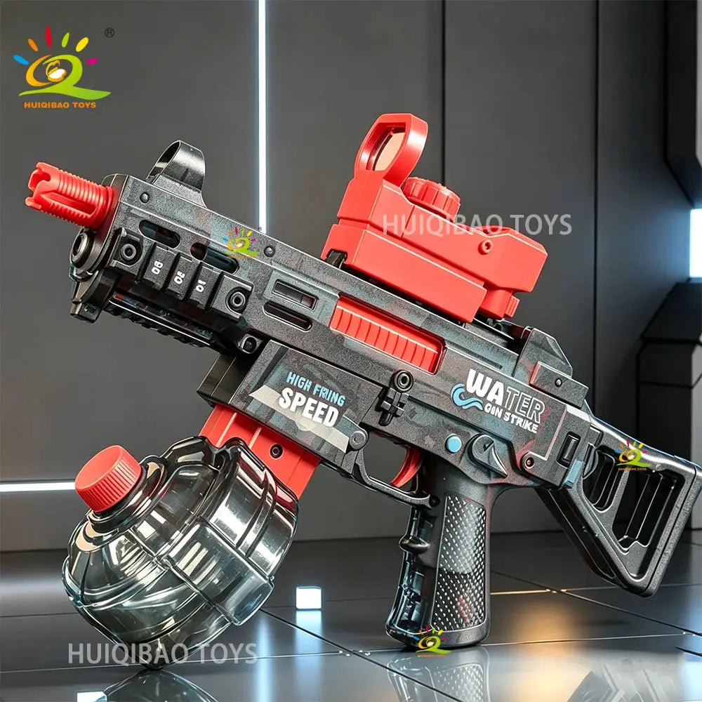 HUIQIBAO Automatic Electric UMP45 Submachine Water Gun Fights Summer Toy Water Outdoor Beach Swimming Pool Toys Adult Kids Gift - ToylandEU