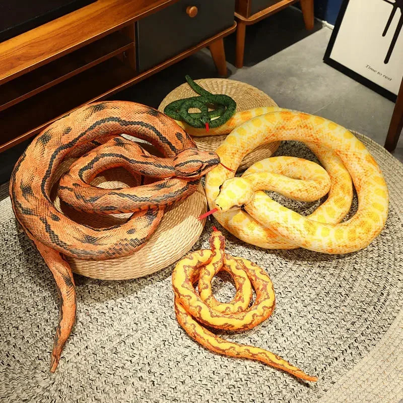 Giant Snake Plush | Gold Coiled Design | Toylandeu™