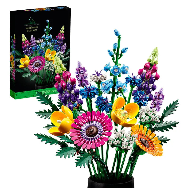 Aoger Wildflower Bouquet 10313 Flower Building Blocks Home Decor - ToylandEU