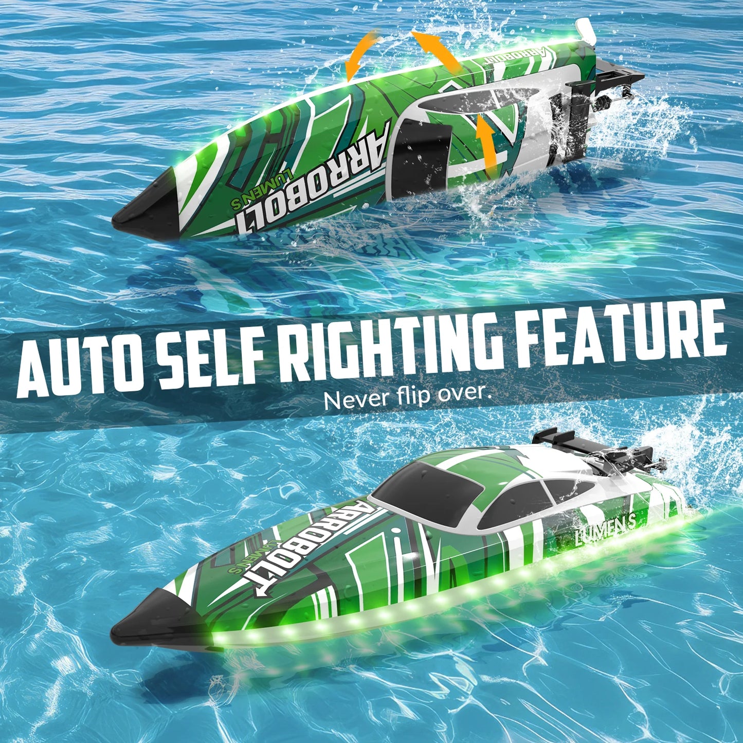 RC Boat | 2.4G Remote Control | 50 KMH Max Speed | Waterproof Brushless Motor