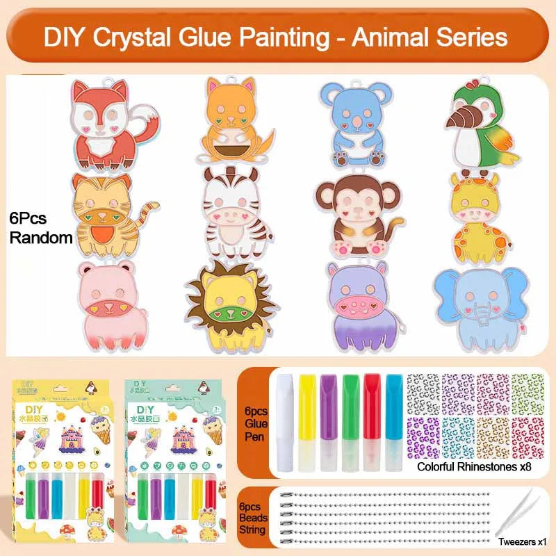 DIY Crystal Gel Painting Kit | Educational Kit | Animals And Nature | No Baking