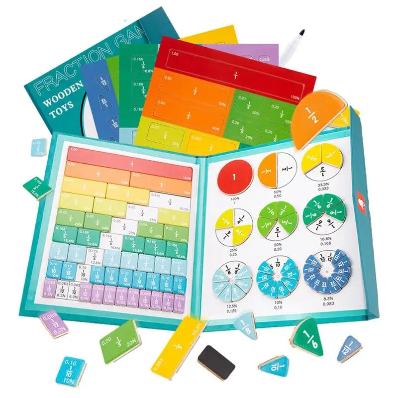 Magnetic Montessori Math Kit: Engaging Fraction & Percent Learning Set