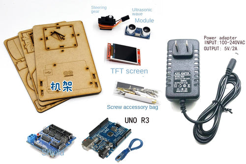 Smart Mini Radar Detection Robot with TFT Screen and Ultrasonic Radar for Arduino Robot DIY Kit ToylandEU.com Toyland EU