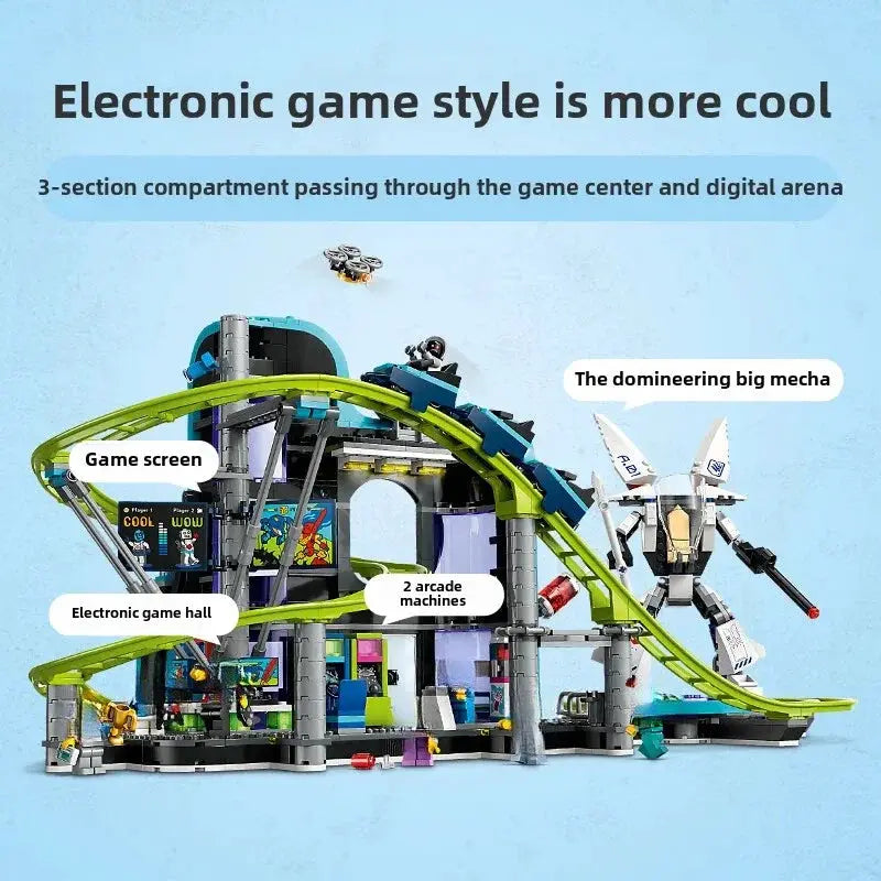 Robot World Roller Coaster Amusement Park Creative Building Block Toy Ornaments, Room Decoration Assembling model Children's toy - ToylandEU