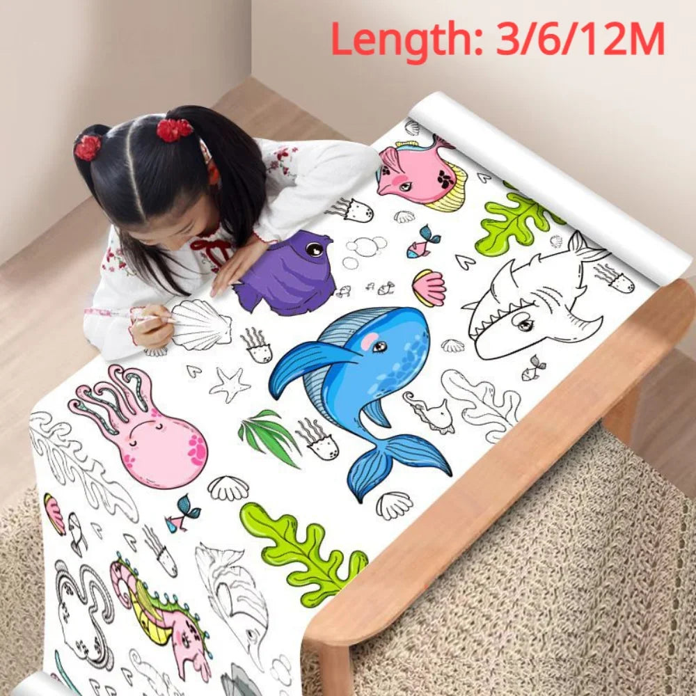 Creative Kids Coloring & Drawing Roll - Fun Montessori Art Scroll