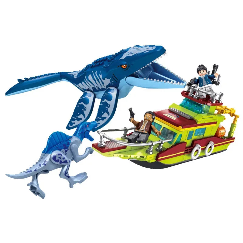Educational Deep Sea Escape Building Blocks Triceratops Rescue Toy - ToylandEU