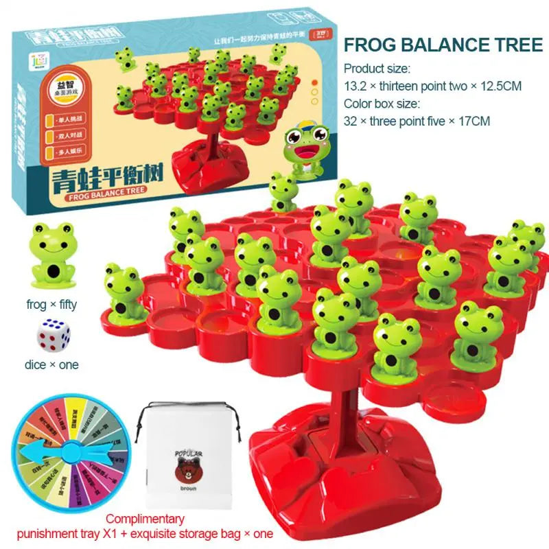 Frog-themed Montessori Math Balancing Board Puzzle for Kids (1/2PCS) - ToylandEU