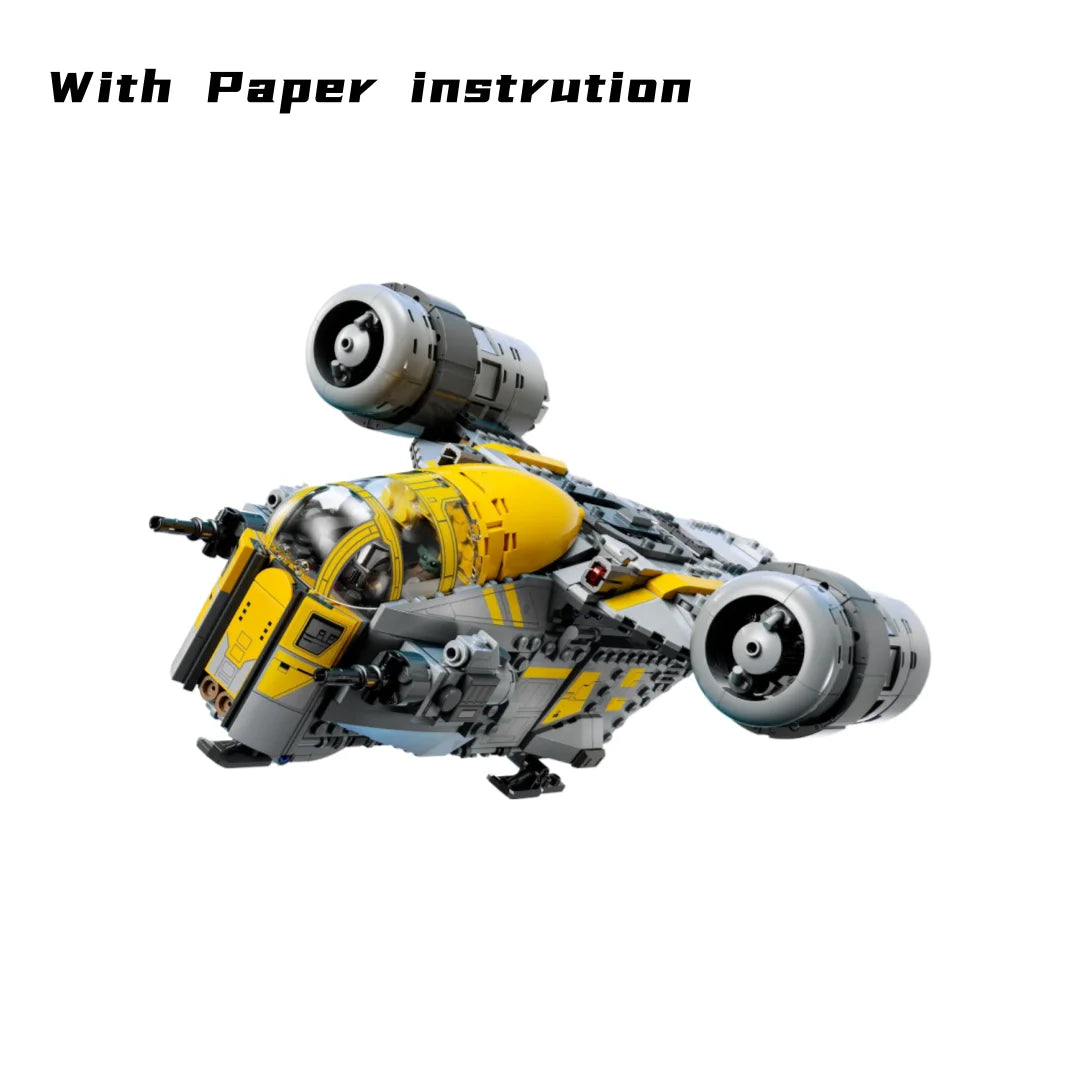 Building Blocks Set | 930 Pieces | Razor Crest MOC MOD Starship