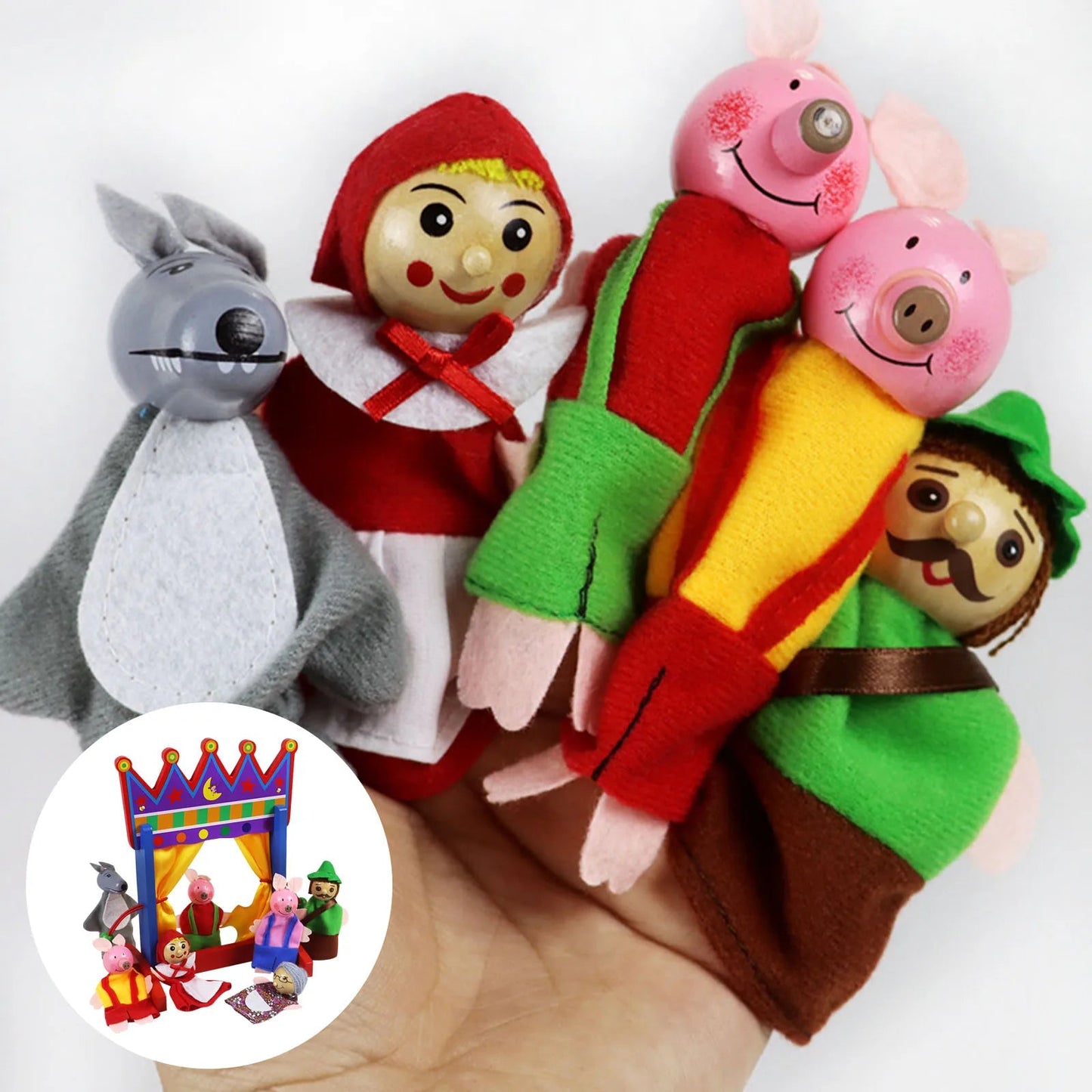 Entertaining 2023 Animal Finger Puppet Cloth Theater Decoration Toy