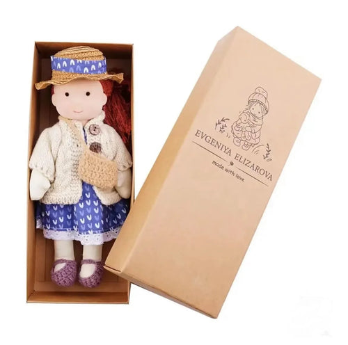 Adorable Handmade Waldorf Plush Doll Girl with Native Enamel Design ToylandEU.com Toyland EU