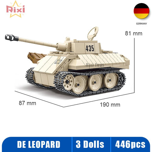 WW2 Military Tanks Building Block Set - Panther & Sherman Models for Children 6+ ToylandEU.com Toyland EU