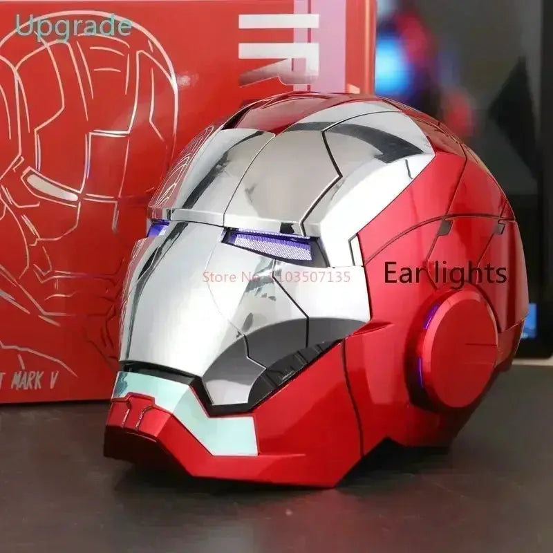 Iron Man 1:1 Helmet Mk5 Mk50 Avengers War Machine Cosplay Electric Open Close English Voice Remote Control Toys Christmas Gifts - ToylandEU